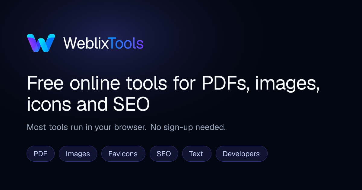 Meta Tag Generator with Google Preview | WeblixTools